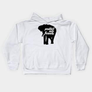 protect our friends - elephant Kids Hoodie